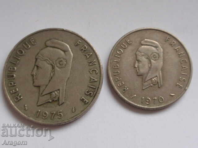 rare lot of 2 coins French Afar and Issa 1970-1975 with price 44.99 BGN | € 23.00 rare lot of 2 coins French Afar and Issa 1970-1975 with price 44.99 BGN | € 23.00