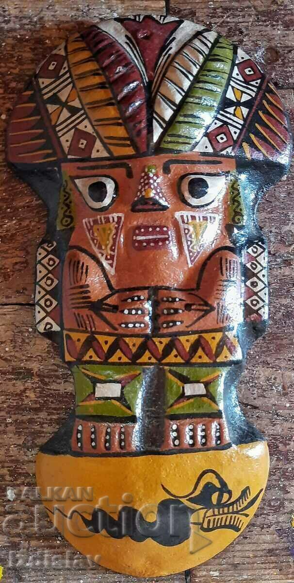 Auction Peruvian Hand Painted Warrior God Wall Art Auction Peruvian Hand Painted Warrior God Wall Art