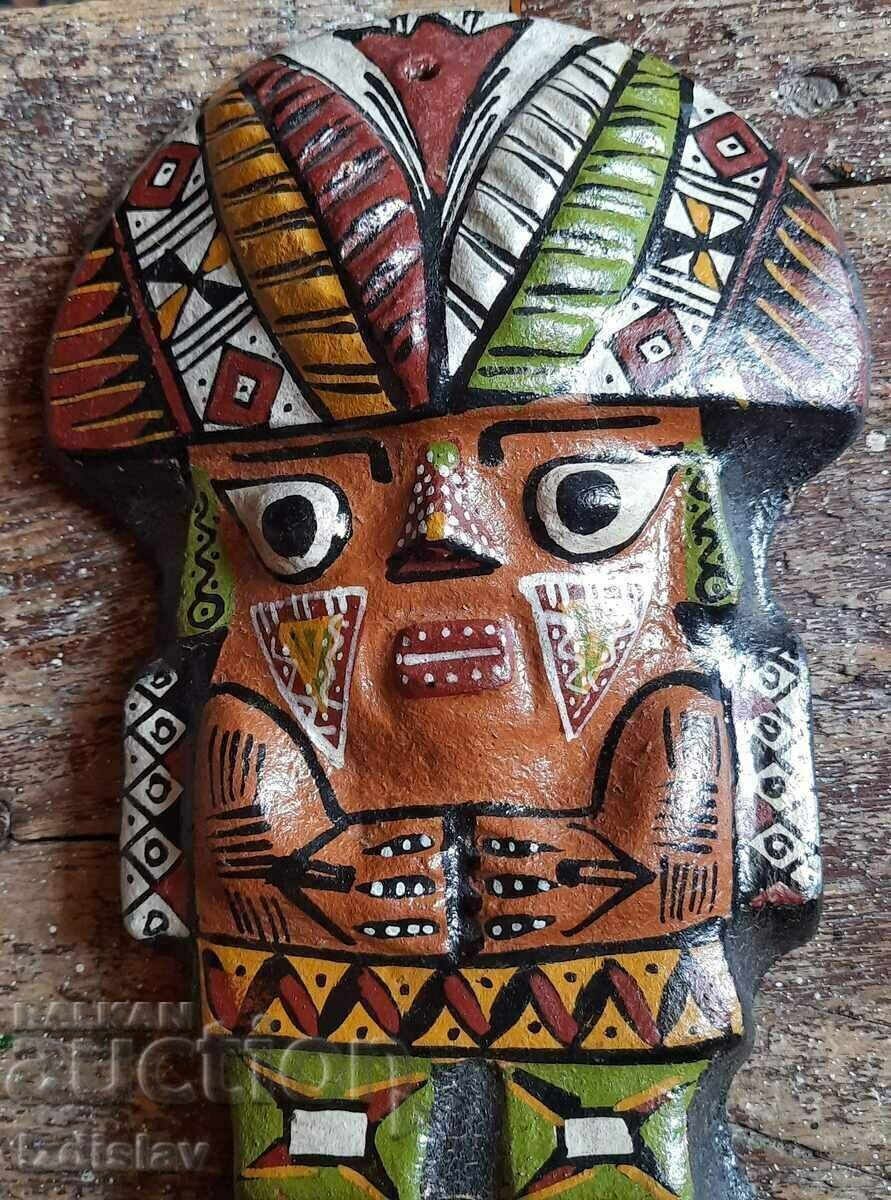 Delivery of Peruvian Hand Painted Warrior God Wall Art Delivery of Peruvian Hand Painted Warrior God Wall Art