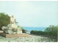 Old postcard - Pomorie, Monument to Yavorov