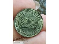 20 Cenți Straits Settlements 1919 argint