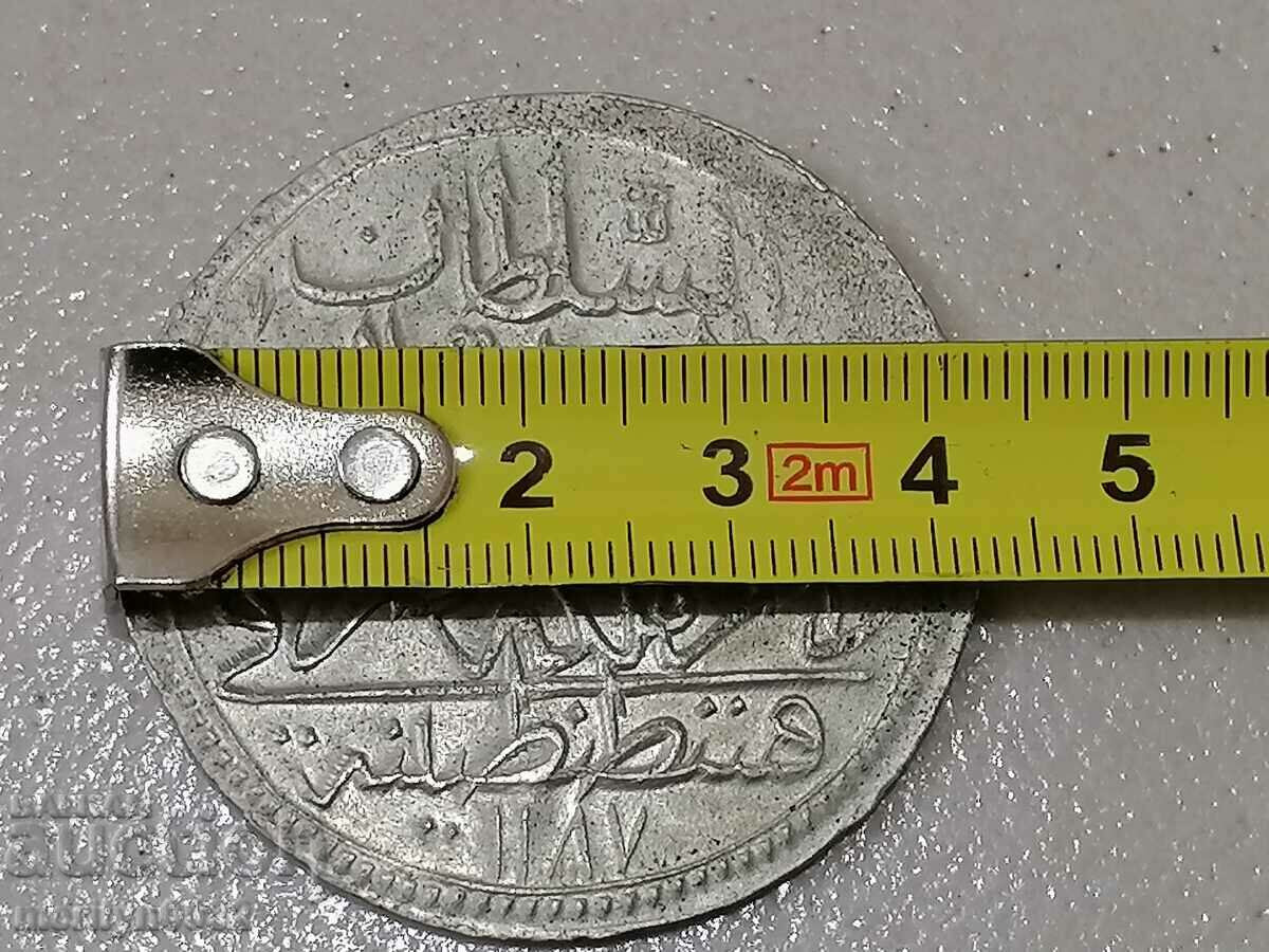 Δημοπρασία Οθωμανικό ασημένιο νόμισμα 465/1000 Abdul Hamid 1ος 1187/8 Δημοπρασία Οθωμανικό ασημένιο νόμισμα 465/1000 Abdul Hamid 1ος 1187/8