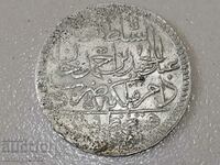 Ottoman silver coin 465/1000 Abdul Hamid 1st 1187/14