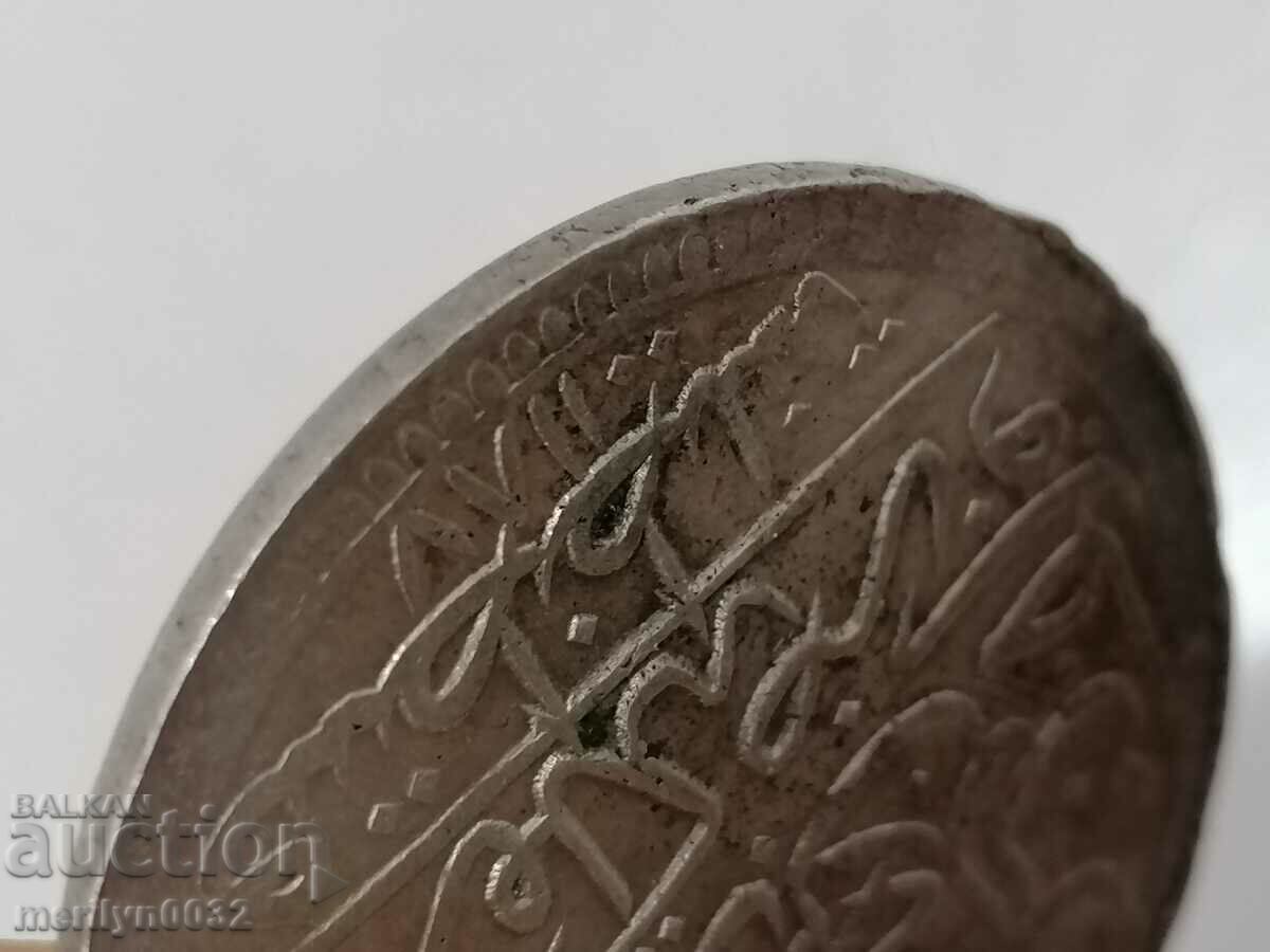 Licitație Moneda otomană de argint 465/1000 Abdul Hamid 1 1187/8