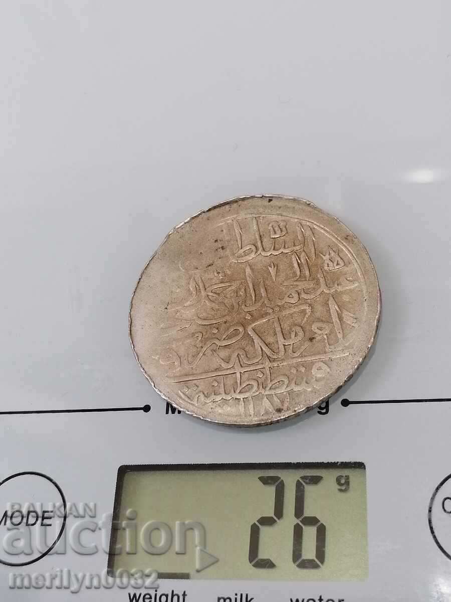 Ottoman silver coin 465/1000 Abdul Hamid 1st 1187/9 - 5 Ottoman silver coin 465/1000 Abdul Hamid 1st 1187/9 - 5