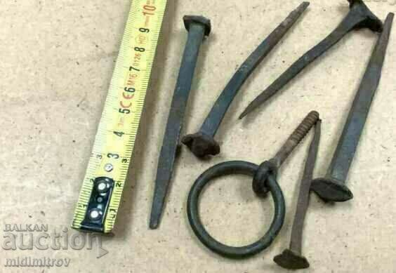 Antique Wrought Iron Nails Lot