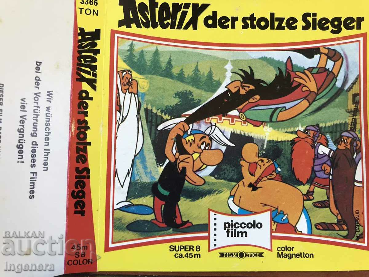 Auction FILM TAPE 8mm, ROLL OF FILM TAPE-ASTERIX-GERMAN Auction FILM TAPE 8mm, ROLL OF FILM TAPE-ASTERIX-GERMAN