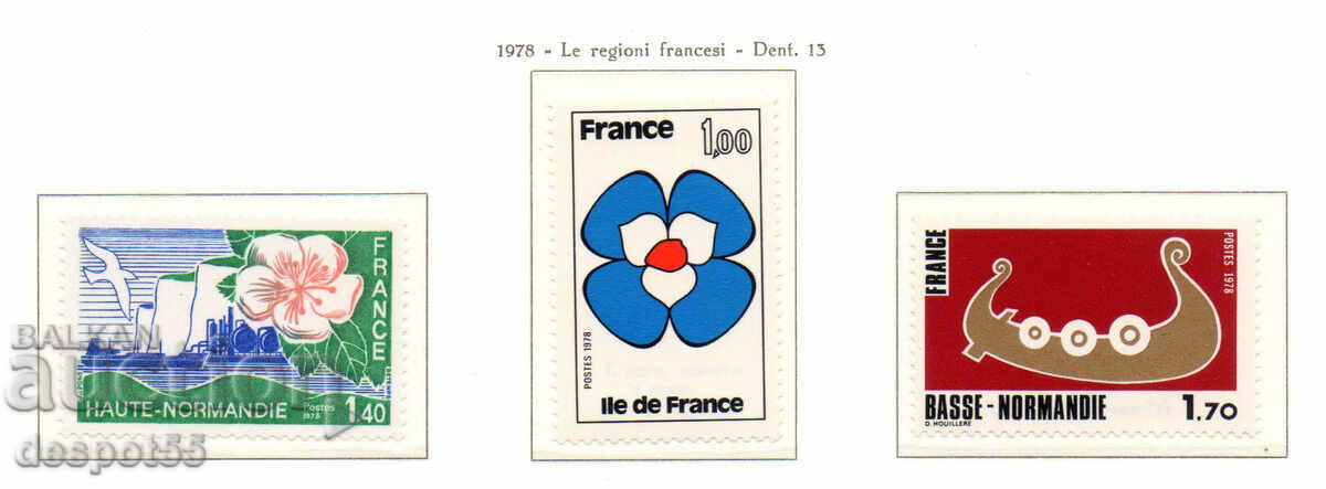 1978. Franţa. regiuni franceze.