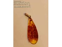 SILVER PENDANT WITH AMBER CCCR