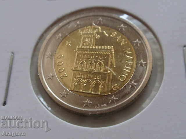 Delivery of rare coin San Marino 2 euro 2009 in a cardboard box; San Marino Delivery of rare coin San Marino 2 euro 2009 in a cardboard box; San Marino