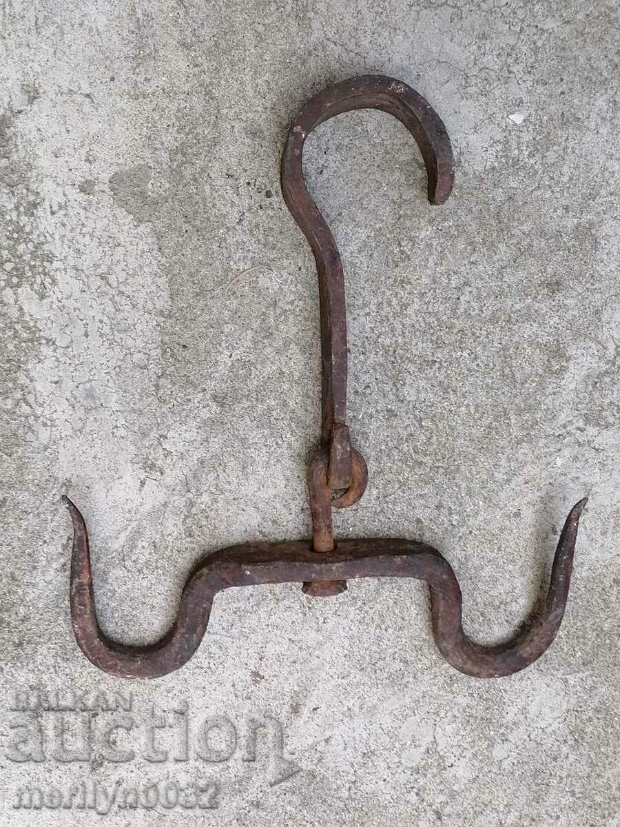 Δημοπρασία Αρχαία πλαστά άγκιστρο για εκδορά διπλό γάντζο Δημοπρασία Αρχαία πλαστά άγκιστρο για εκδορά διπλό γάντζο