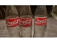 Три бутилки Кока Кола COCA COLA 1 литър 1996 г. - лот