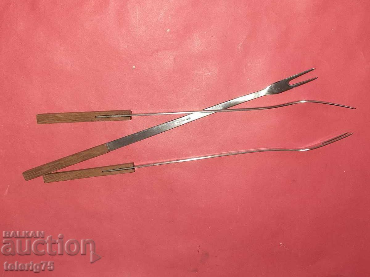 Livrarea Furculițe Veche Germane pentru Fondue/Grătar 'ROSTFREI'-3 bucăți Livrarea Furculițe Veche Germane pentru Fondue/Grătar 'ROSTFREI'-3 bucăți