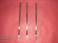 German Old Forks for Fondue/Barbecue 'ROSTFREI'-3 pieces