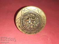 English Old Summer Bronze 'LION' Door Handle-1950s