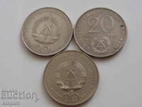 лот 12 юбилейни монети ГДР