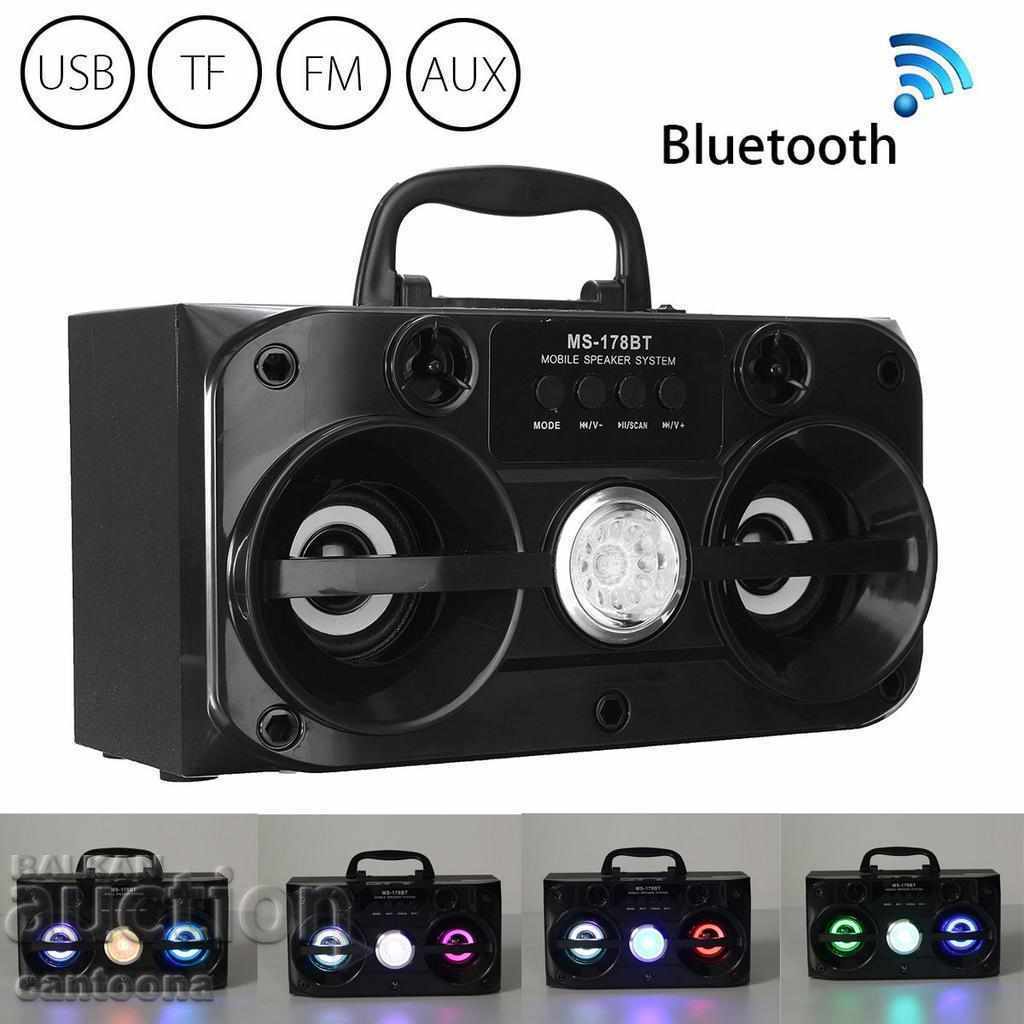Portable Bluetooth speaker with LED lights MS - 178BT
