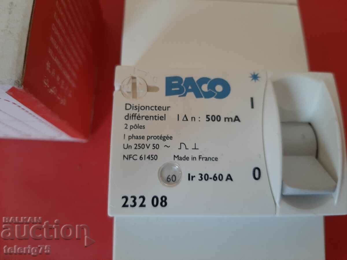 Differential Fault Current Protection LEGRAND Baco -500mA with price 100.00 BGN | € 51.13