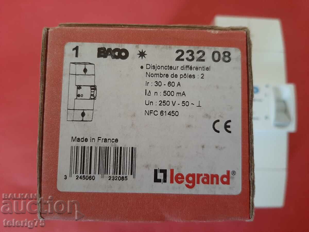 Delivery of Differential Fault Current Protection LEGRAND Baco -500mA