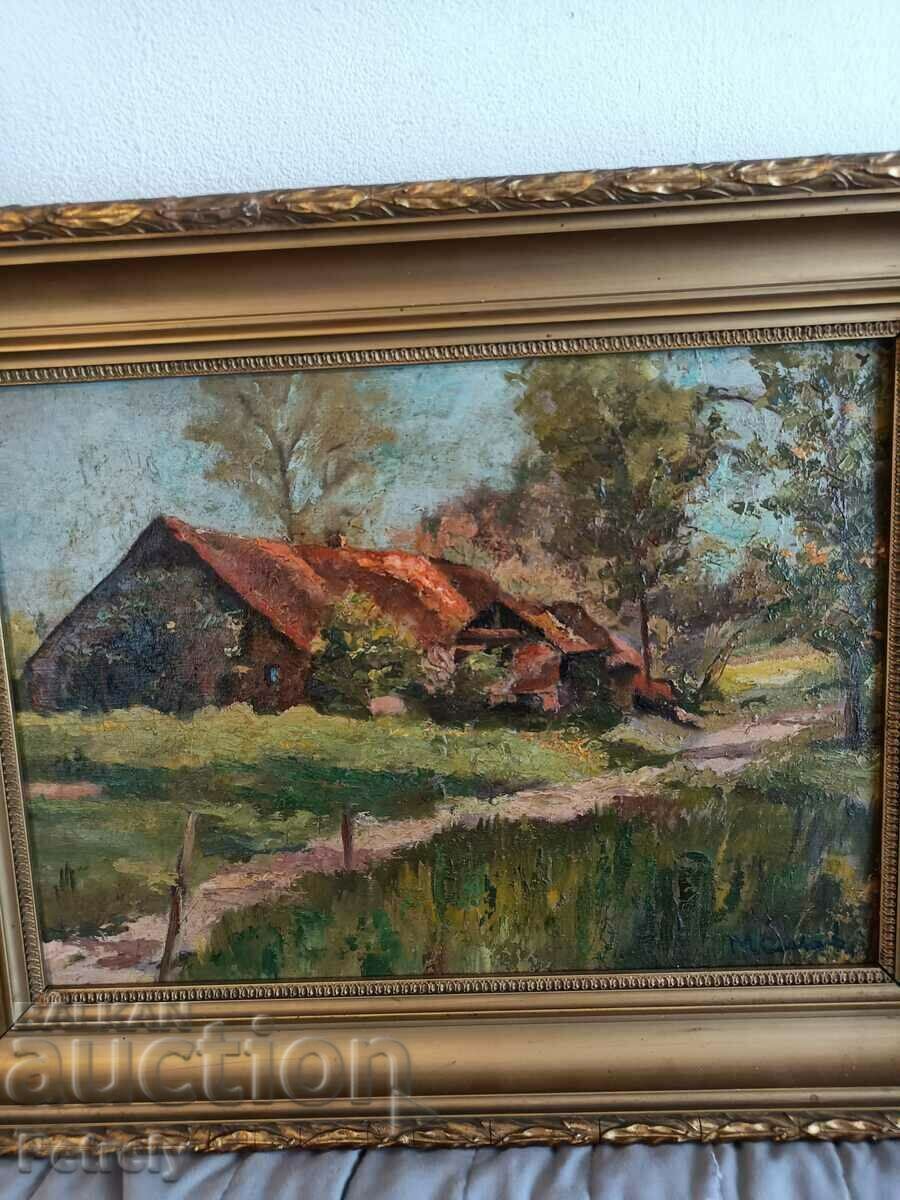 Old oil painting with price 300.00 BGN | € 153.39 Old oil painting with price 300.00 BGN | € 153.39