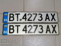 Pereche de numere de înmatriculare pentru autovehicul, plăcuță, tăbliță