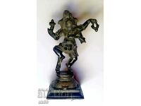 Dancing Ganesha - figurina veche - bronz mic din plastic.