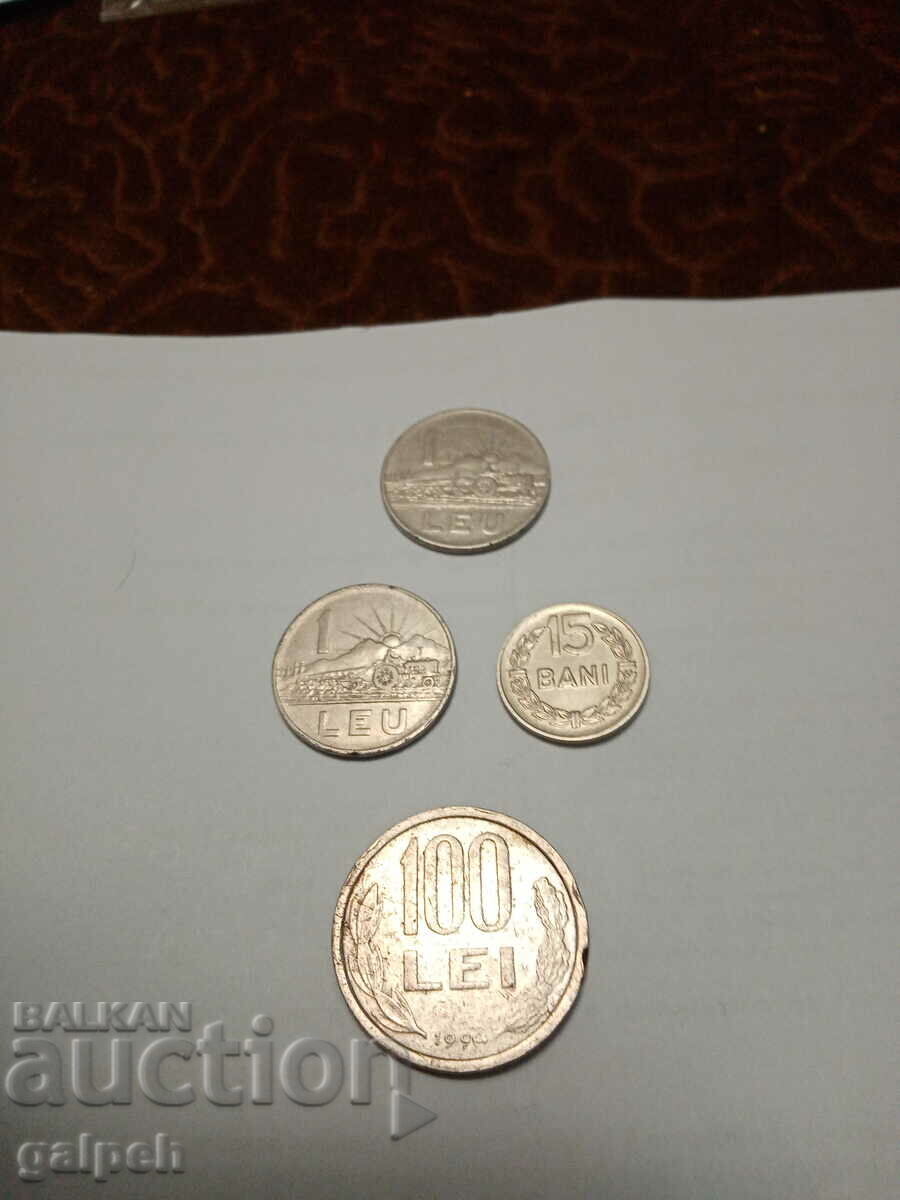 LOT OF COINS ROMANIA 1963, 66, 94 - 4 pcs. - BGN 1.2 with price 1.20 BGN | € 0.61 LOT OF COINS ROMANIA 1963, 66, 94 - 4 pcs. - BGN 1.2 with price 1.20 BGN | € 0.61