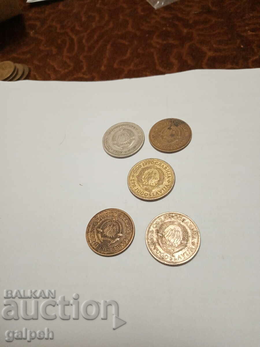LOT OF YUGOSLAVIA COINS 1965, 75, 79, 80 - 4 pcs. - BGN 0.75 with price 0.75 BGN | € 0.38 LOT OF YUGOSLAVIA COINS 1965, 75, 79, 80 - 4 pcs. - BGN 0.75 with price 0.75 BGN | € 0.38