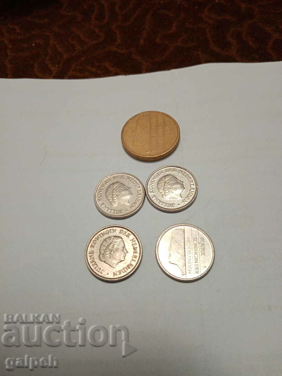 ЛОТ НИДЕРЛАНДИЯ 1977,79,80,89, 91- 5 бр. - 1.5 лв. с цена 1.50 лв. | € 0.77