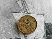 Монета - Великобритания - 3 пенса | 1952г.