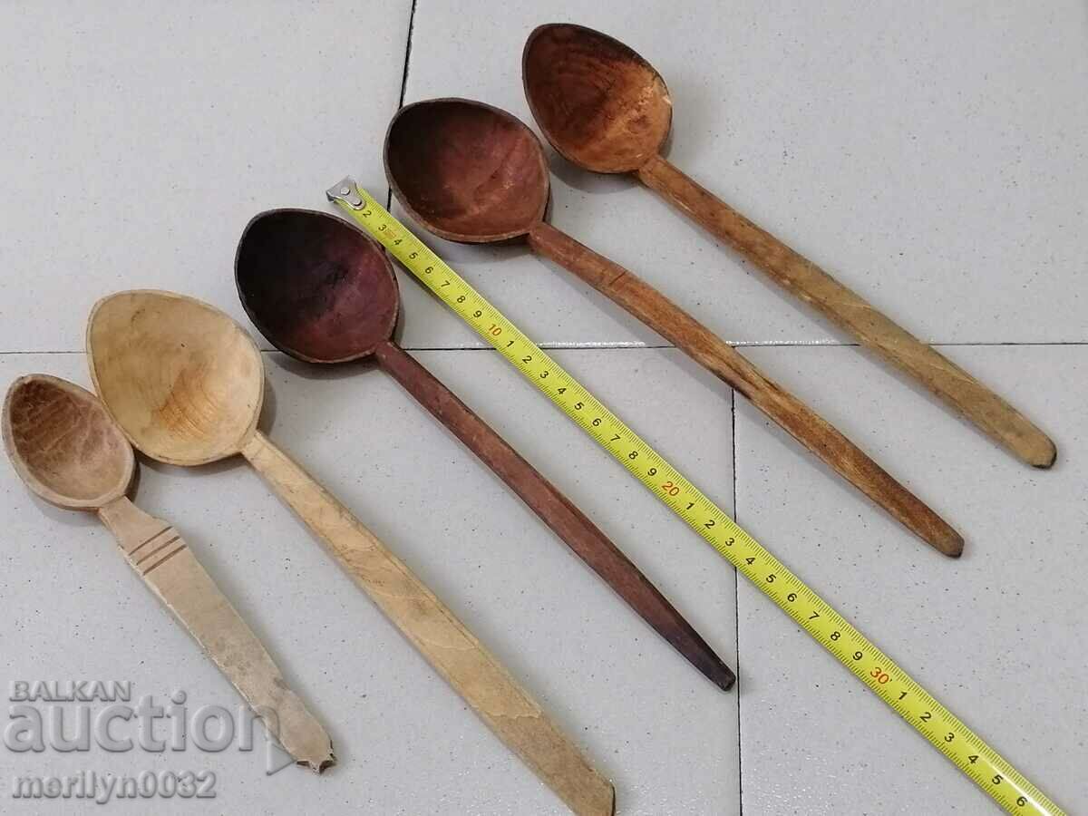 Delivery of Old wooden spoon 5 wooden spoons, Delivery of Old wooden spoon 5 wooden spoons,