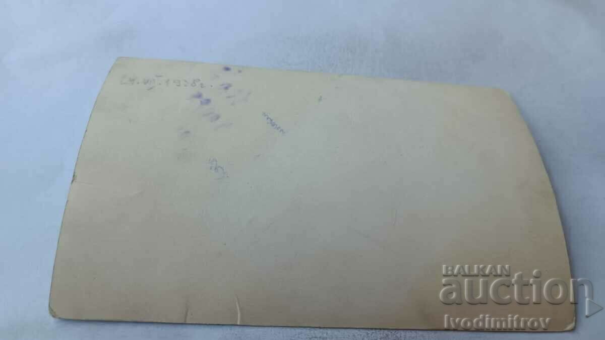 Photo Six men at a table in front of Hotel 1938 with price 3.45 BGN | € 1.76 Photo Six men at a table in front of Hotel 1938 with price 3.45 BGN | € 1.76