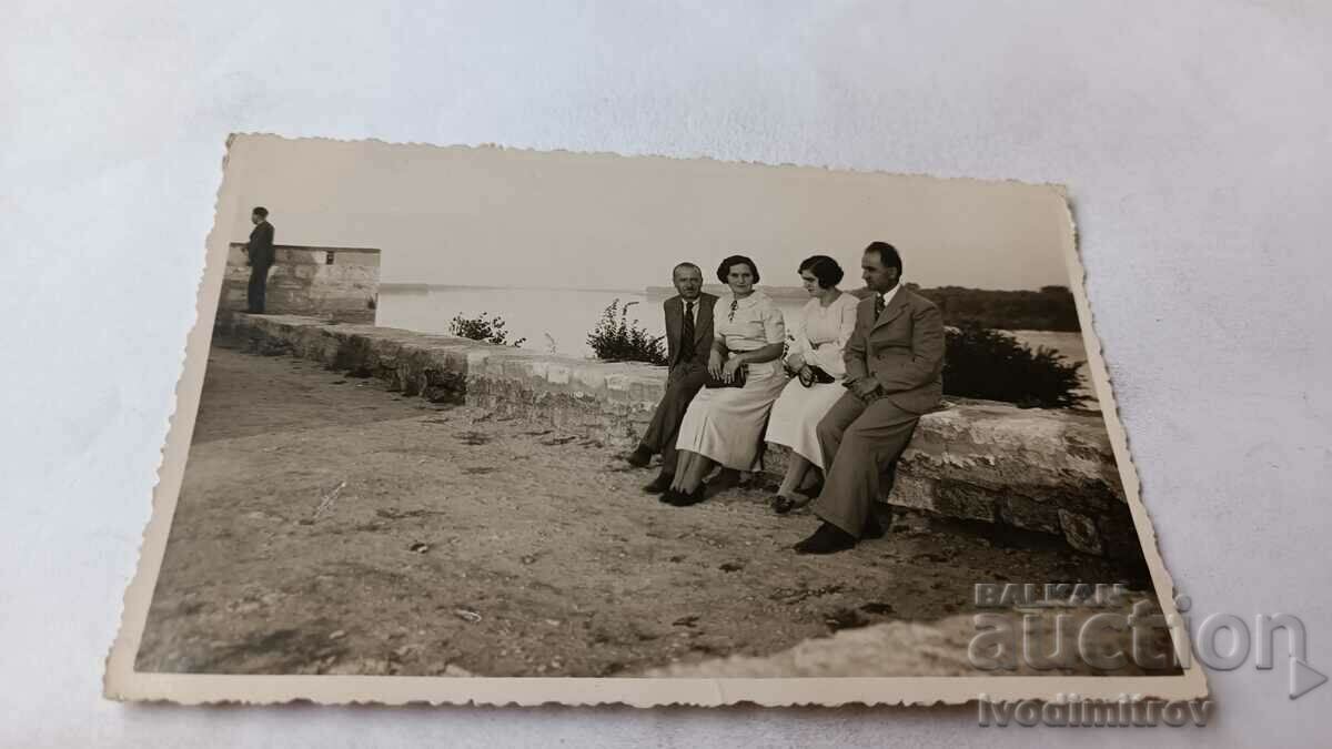 Photo Vidin Two men and two women at the Baba Vida fortress