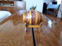 Old wooden souvenir barrel