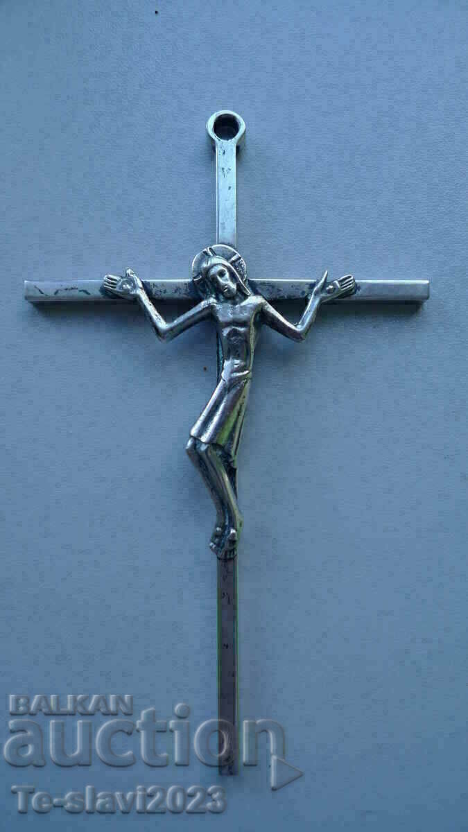 Large Antique Silver Cross -