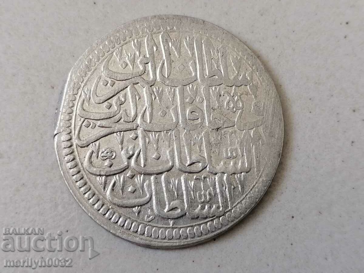 Ottoman silver coin 465/1000 Mustafa 2nd 1115 with price € 88.23 | 172.56 BGN