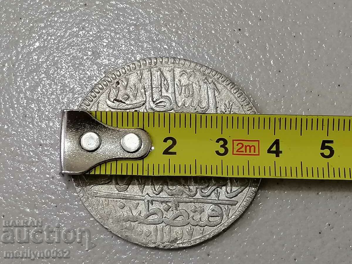 Auction Ottoman silver coin 465/1000 Mustafa 2nd 1115 Auction Ottoman silver coin 465/1000 Mustafa 2nd 1115