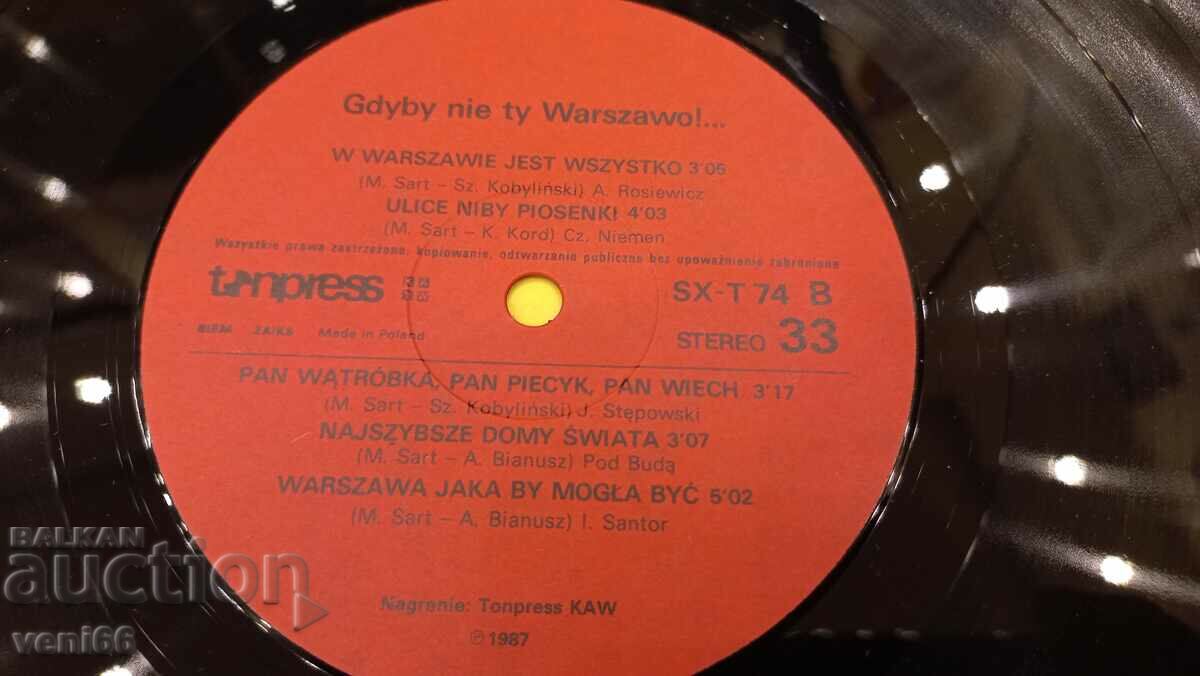Auction Gramophone record - Nothing like Warsaw Auction Gramophone record - Nothing like Warsaw