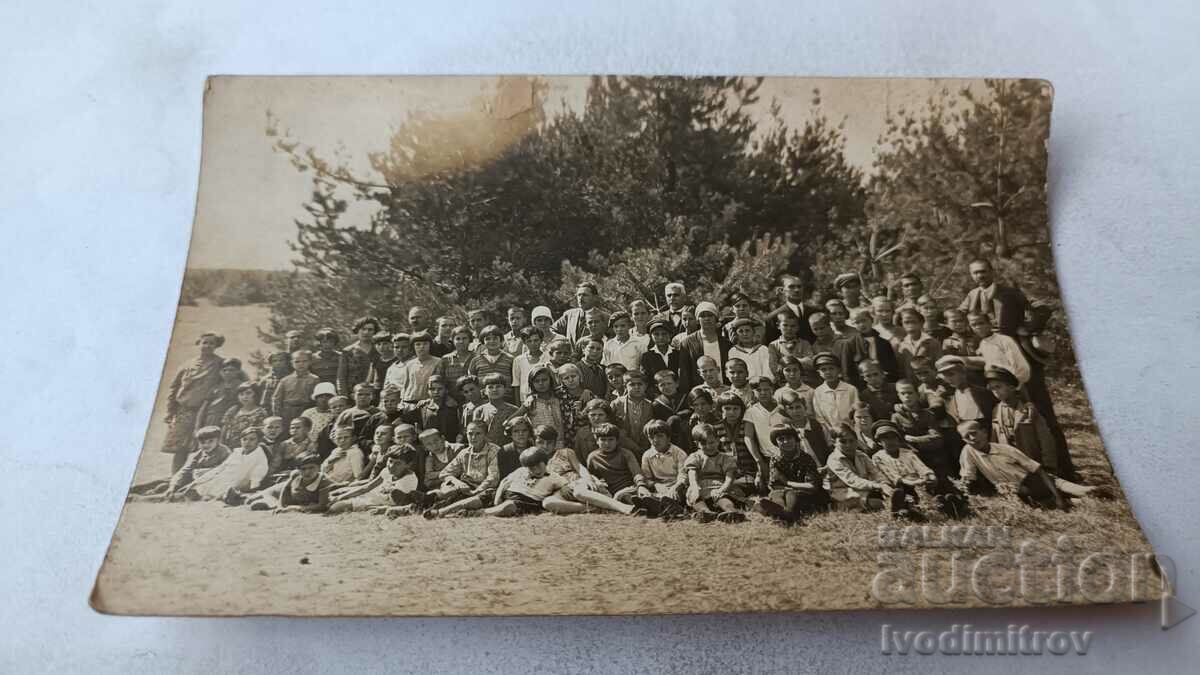 Fotografie Samokov Studenți cu profesorii lor 1928