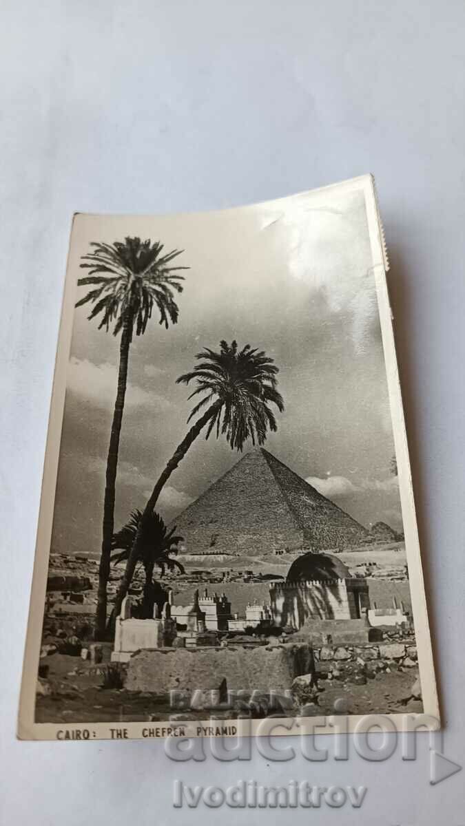 Carte poștală Cairo The Chefren Pyramid 1959