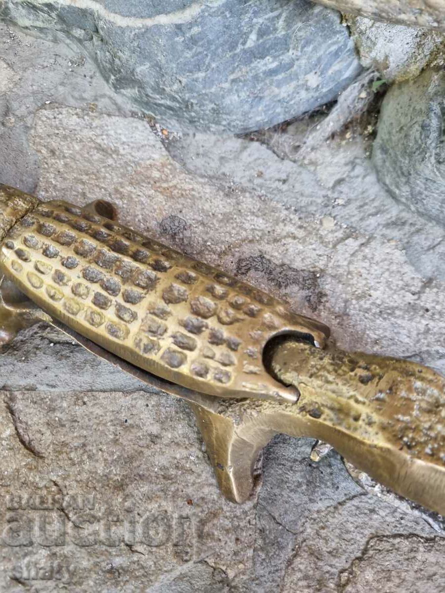 Bronze Sculpture. Crocodile. Figure - 5 Bronze Sculpture. Crocodile. Figure - 5