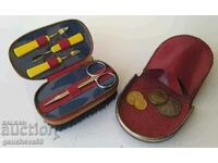 Vintage set of road accessories and coin