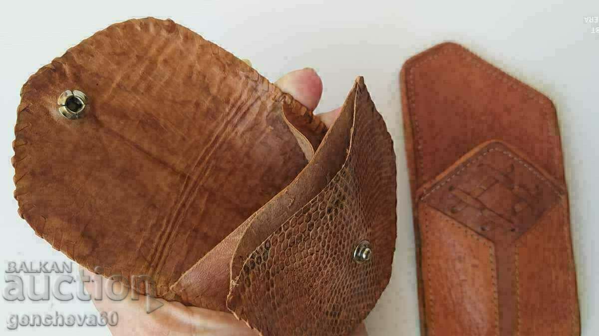 Leather glasses case and crocodile leather wallet with price 12.00 BGN | € 6.14 Leather glasses case and crocodile leather wallet with price 12.00 BGN | € 6.14