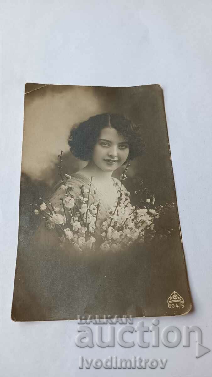 Postcard Young girl
