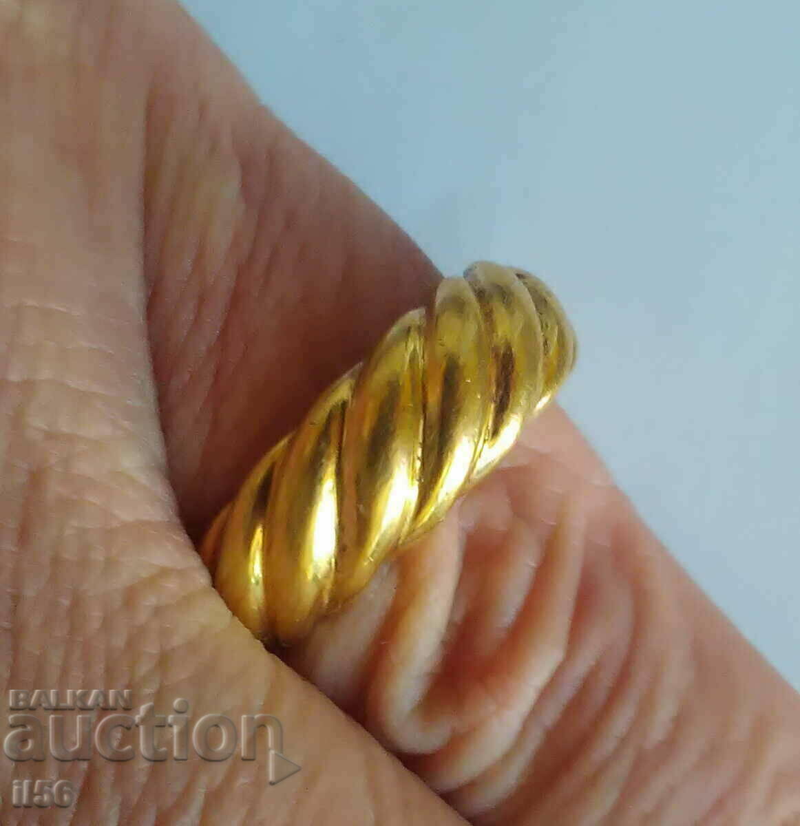 Μασίφ δαχτυλίδι - ασήμι .925 με επιχρύσωση - TCHIBO Γερμανίας