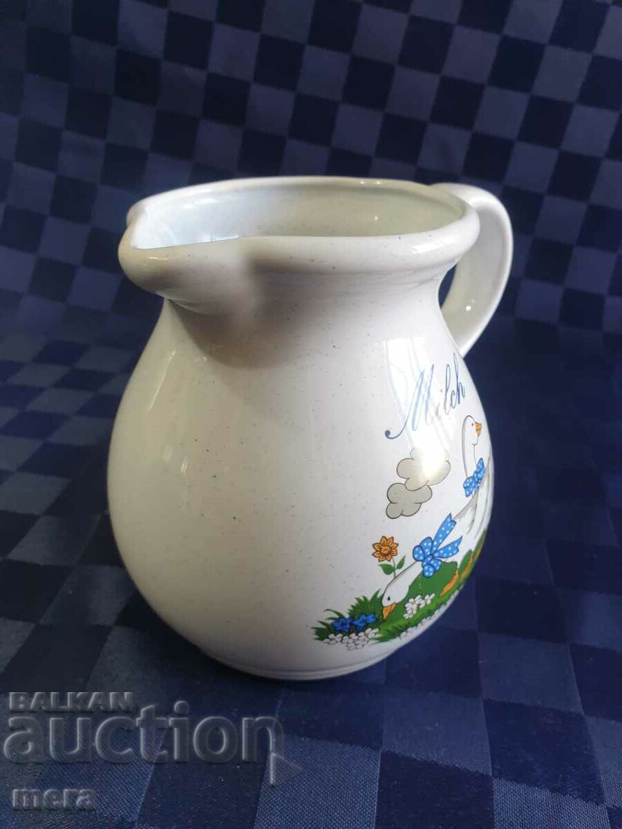 Porcelain jug for milk with price 35.00 BGN | € 17.90 Porcelain jug for milk with price 35.00 BGN | € 17.90