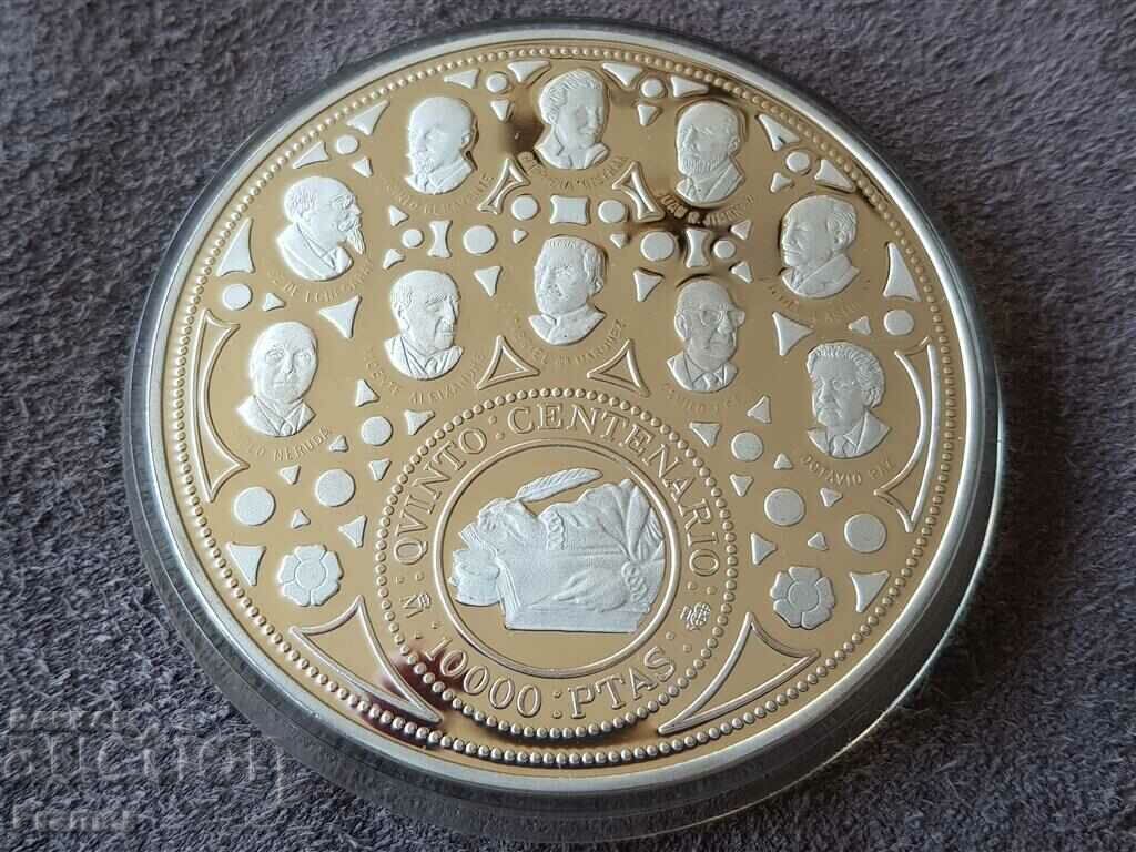 5 OZ 10000 песети 1992 Испания 500 г. откриването на Америка 5 OZ 10000 песети 1992 Испания 500 г. откриването на Америка