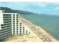 Carte poștală veche - Albena, vedere la plajă