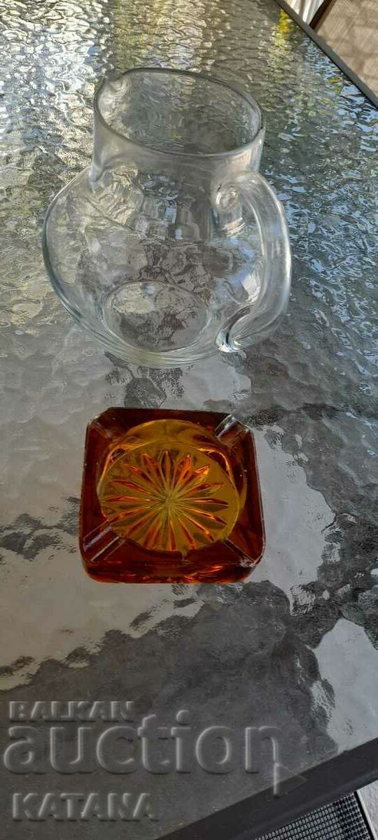 Glasses + jug + ashtray with price € 8.00 | 15.65 BGN