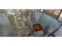 Ποτήρια + κανάτα + τασάκι